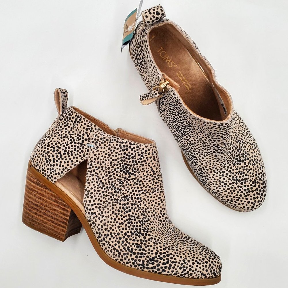 Toms Animal Print Ankle Booties - NWT - Picture 1 of 15